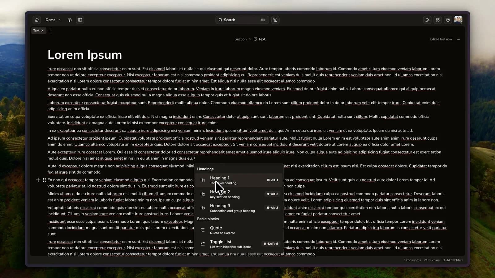 Rich Text in Lunaris